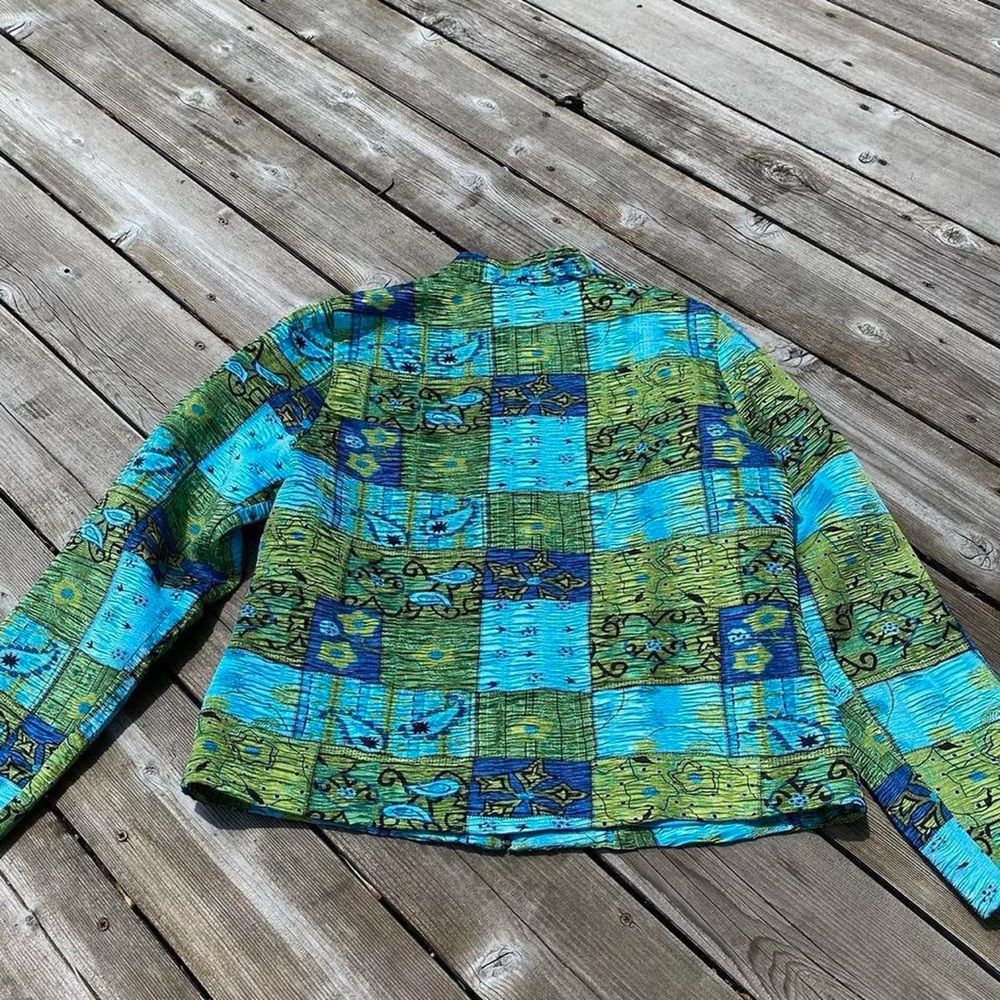 Analogy earth toned patchwork patterned jacket - image 3